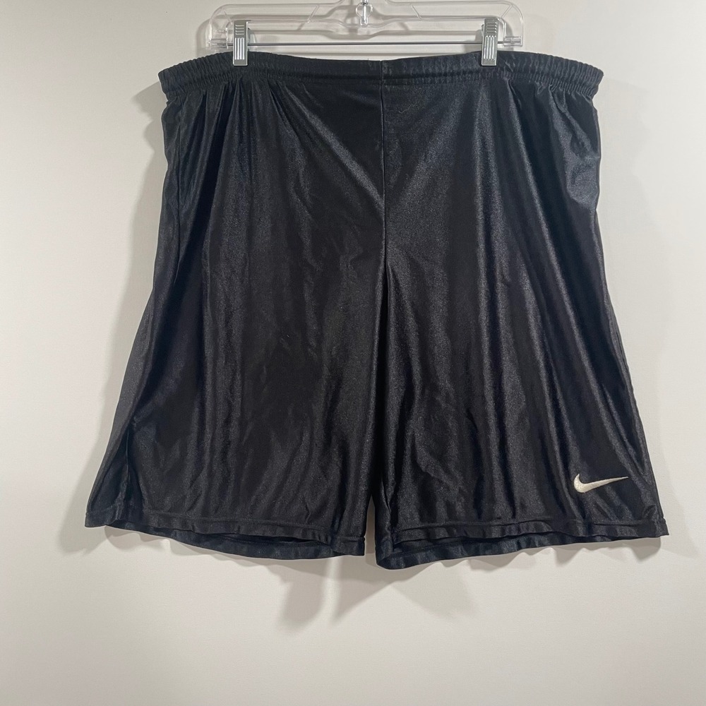 Vintage Nike‎ Team Sports Basketball Shorts Mens XL Black Shiny Dazzle 90s USA